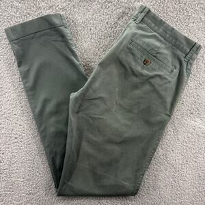 J. Crew Pants Men’s W32 Slim Green Twill Casual Lightweight Trousers
